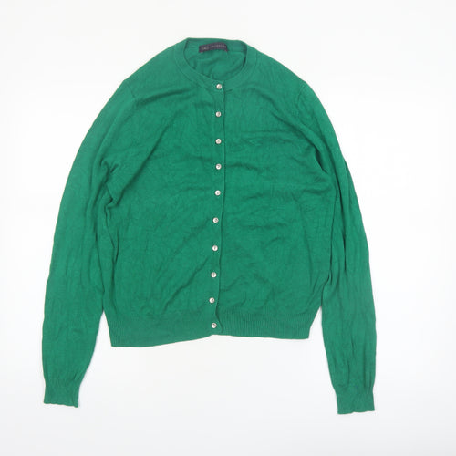 Marks and Spencer Women’s Green Size 14 Crew Neck Cardigan