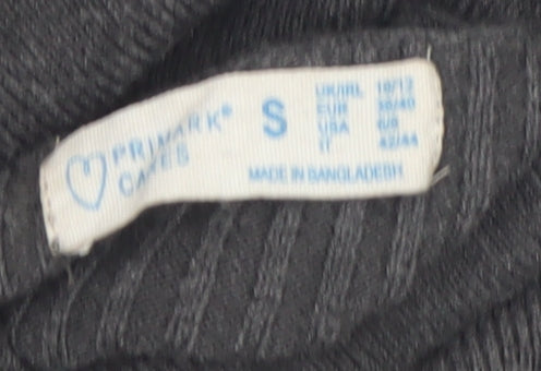 Primark Women Grey Roll Neck Ribbed Knit Jumper Size S