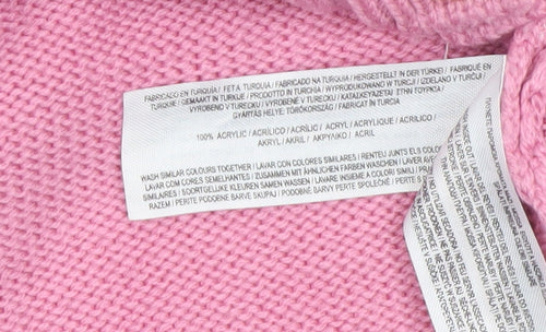 Primark Women Pink Cable-Knit Button Cardigan XS Acrylic