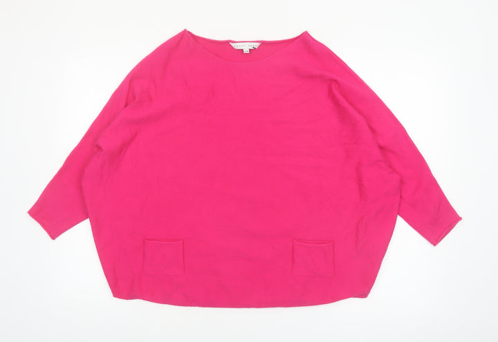 Amara Reya Women’s Pink Viscose Blend Batwing Jumper S/M