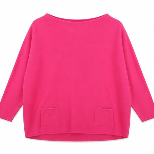 Amara Reya Women’s Pink Viscose Blend Batwing Jumper S/M
