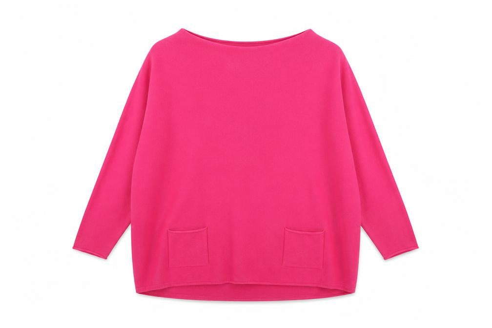 Amara Reya Women’s Pink Viscose Blend Batwing Jumper S/M