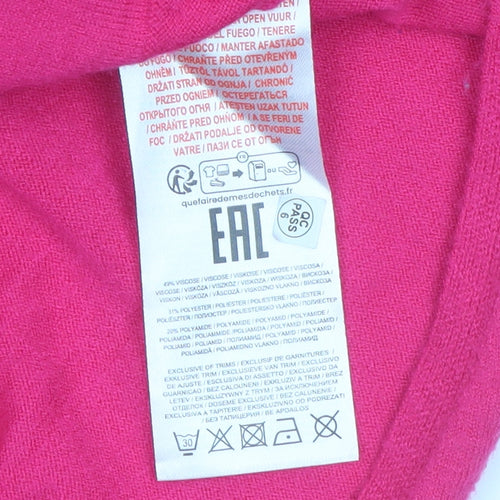 Amara Reya Women’s Pink Viscose Blend Batwing Jumper S/M