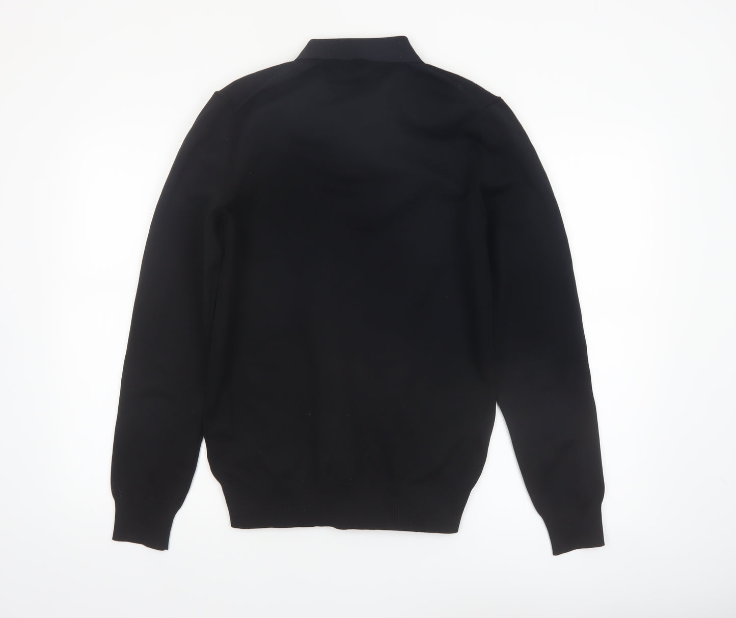 River Island Men’s Black Collared Half Zip Jumper Size M