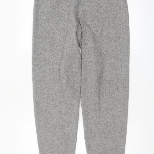 H&M Women’s Grey Knit Jogger Trousers Size S Wool Blend