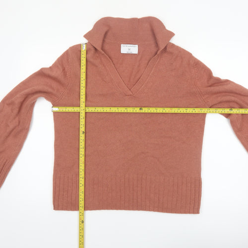 Primark Women Brown V-Neck Knit Jumper Size M Long Sleeve