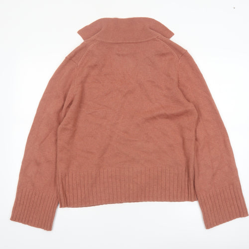 Primark Women Brown V-Neck Knit Jumper Size M Long Sleeve