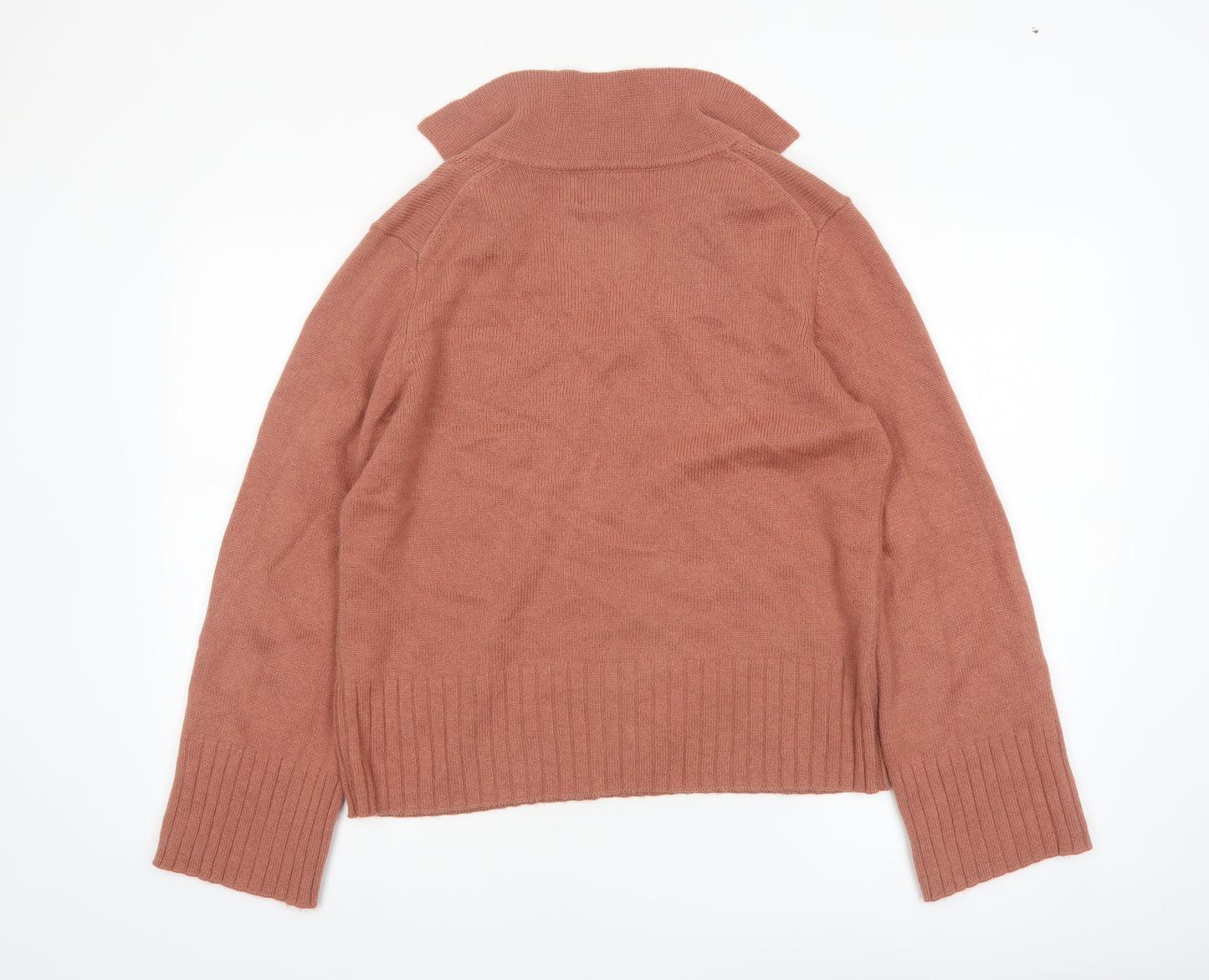 Primark Women Brown V-Neck Knit Jumper Size M Long Sleeve