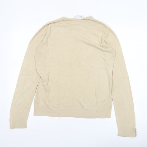 BH Women Beige Size 14 Crew Neck Long Sleeve Pullover Jumper