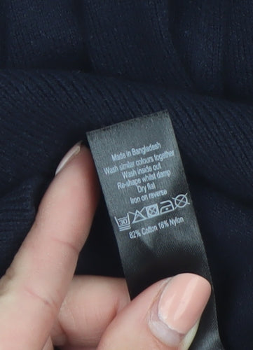 George Mens Black Cotton Rich V-Neck Pullover Jumper XL