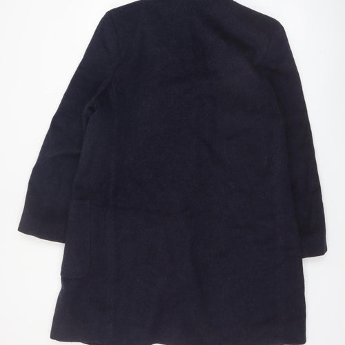 Kristen Blake Women's Blue Wool Mid-Length Overcoat Size 12