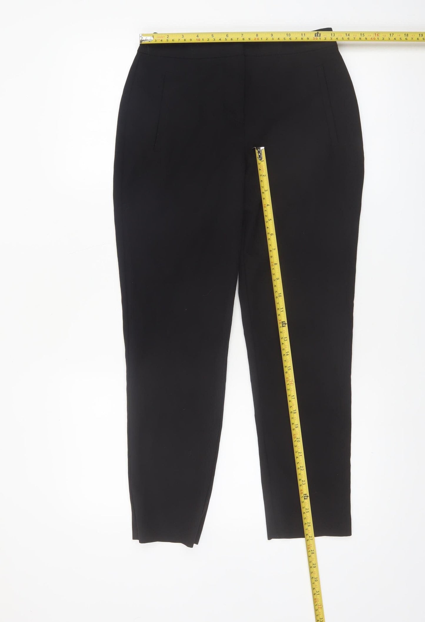 Topshop Petite Black Ankle Slim Trousers Women’s Size 6