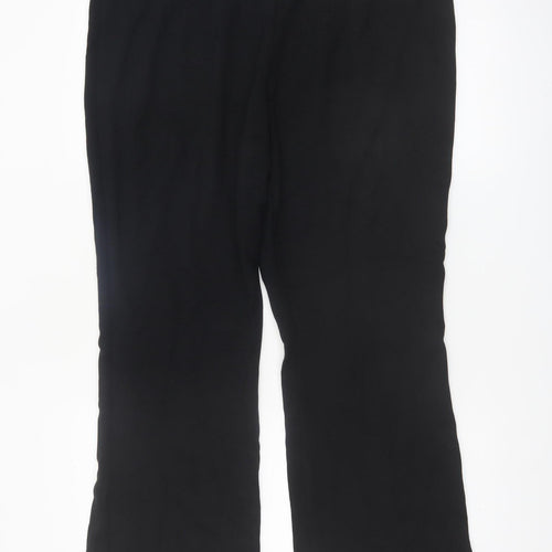 Marks and Spencer Women's Black Size 18 Straight Leg Stretch Trousers