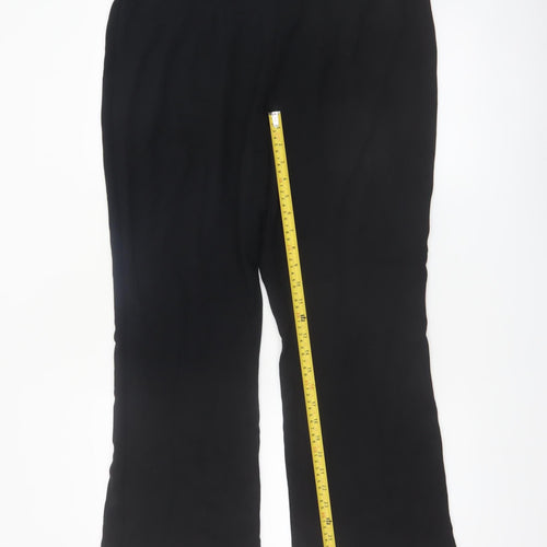 Marks and Spencer Women's Black Size 18 Straight Leg Stretch Trousers