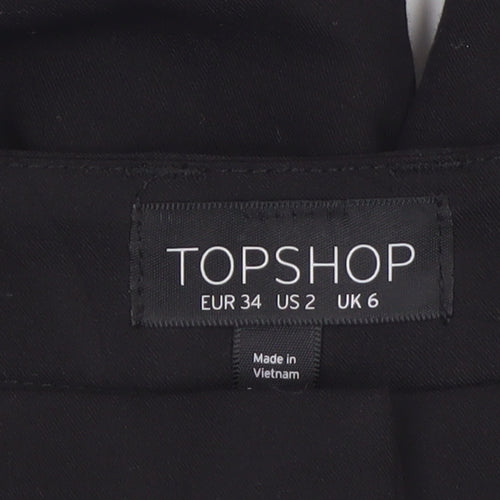 Topshop Women’s Black Slim Fit Tailored Trousers Size 6