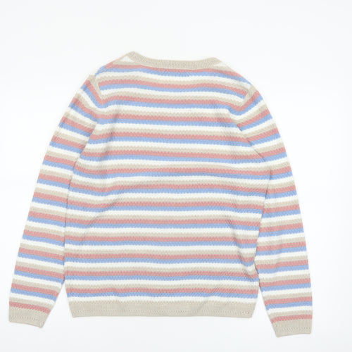 Isle Essentials Women's Multicoloured Striped Acrylic Jumper S 10–12
