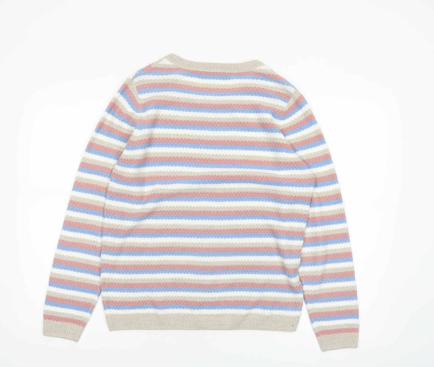 Isle Essentials Women's Multicoloured Striped Acrylic Jumper S 10–12