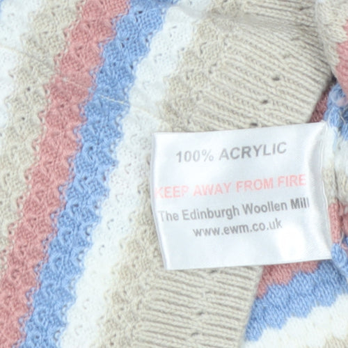 Isle Essentials Women's Multicoloured Striped Acrylic Jumper S 10–12