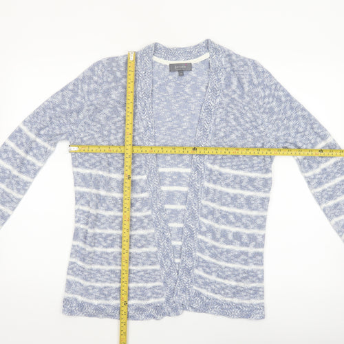 Marks and Spencer Per Una Women’s Blue Striped Open Knit Cardigan Size 14