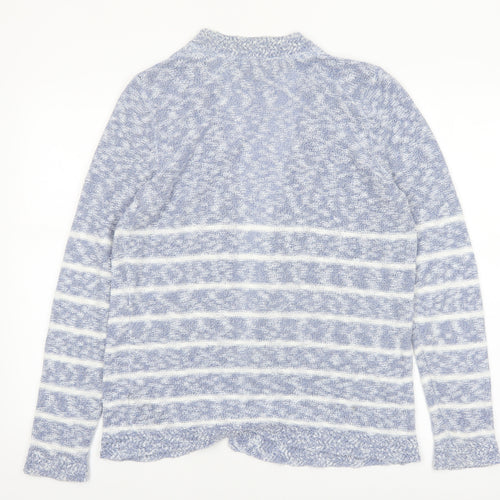 Marks and Spencer Per Una Women’s Blue Striped Open Knit Cardigan Size 14
