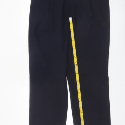 Marks and Spencer Womens Black Size 18 Long Straight Leg Trousers