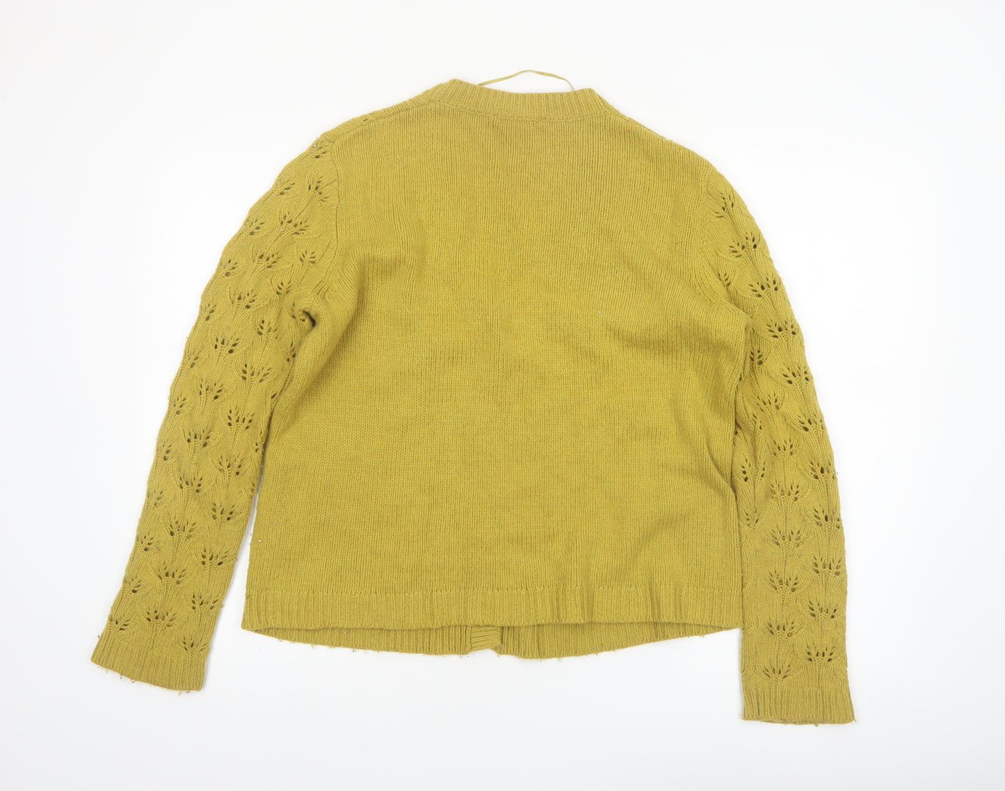 Seasalt Cornwall Women’s Green Cardigan UK 14 V-Neck Knit Jumper