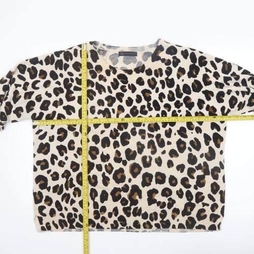 Marks and Spencer Women’s Beige Leopard Print Pullover Jumper Size 22