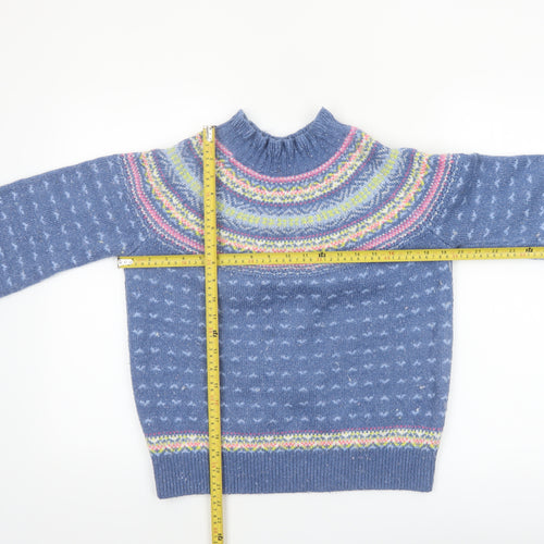 Marks and Spencer Per Una Women Blue Fair Isle Jumper Size 10
