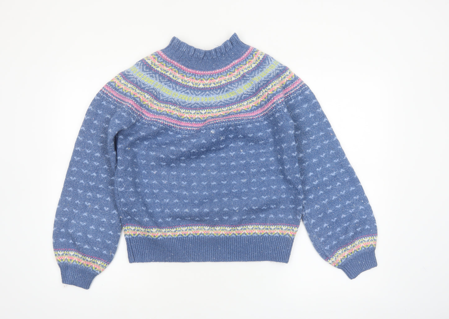 Marks and Spencer Per Una Women Blue Fair Isle Jumper Size 10