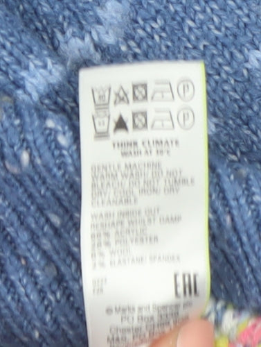 Marks and Spencer Per Una Women Blue Fair Isle Jumper Size 10