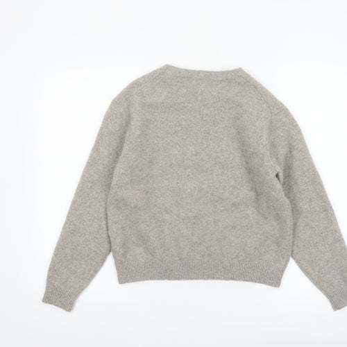 Uniqlo Women Grey Wool Crew Neck Pullover Jumper M