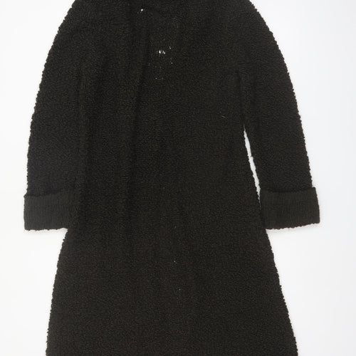 Monsoon Women’s Black Long Cardigan UK 14 Acrylic Wool Knit