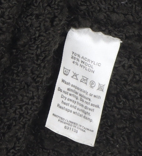 Monsoon Women’s Black Long Cardigan UK 14 Acrylic Wool Knit