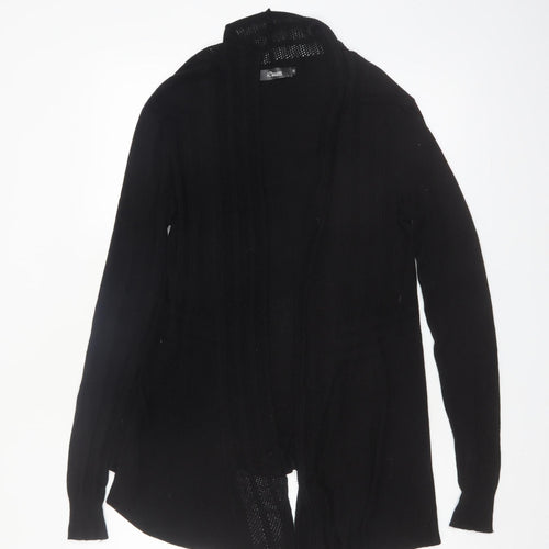iClosam Women's Black Medium Open-Knit Long Sleeve Cardigan