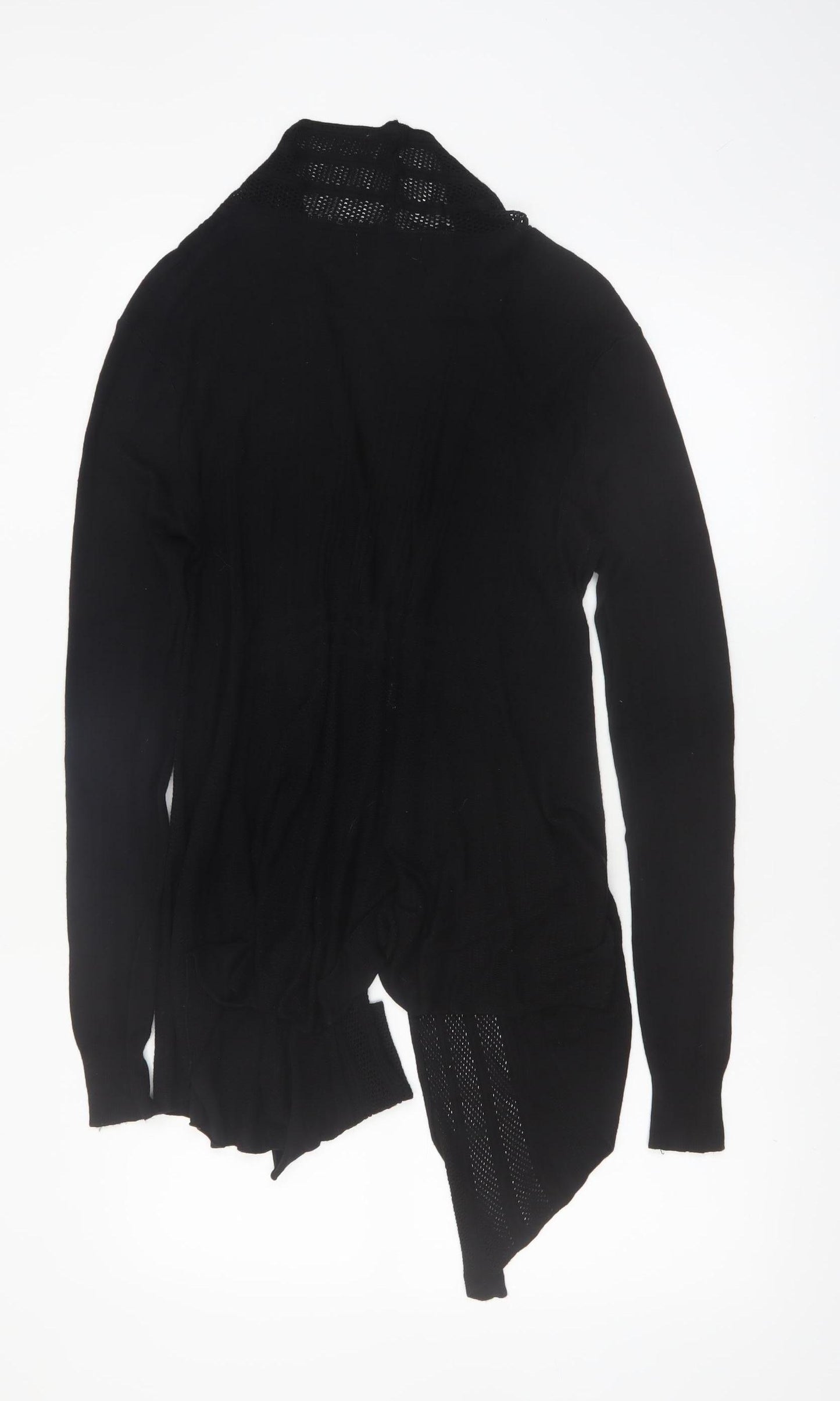 iClosam Women's Black Medium Open-Knit Long Sleeve Cardigan
