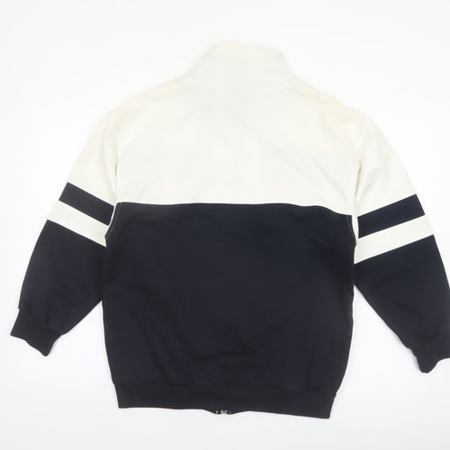 Dash Women's Navy & White Full Zip Cotton Blend Bomber Jacket Size 12