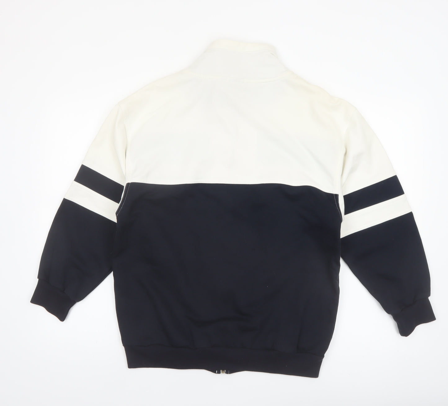 Dash Women's Navy & White Full Zip Cotton Blend Bomber Jacket Size 12