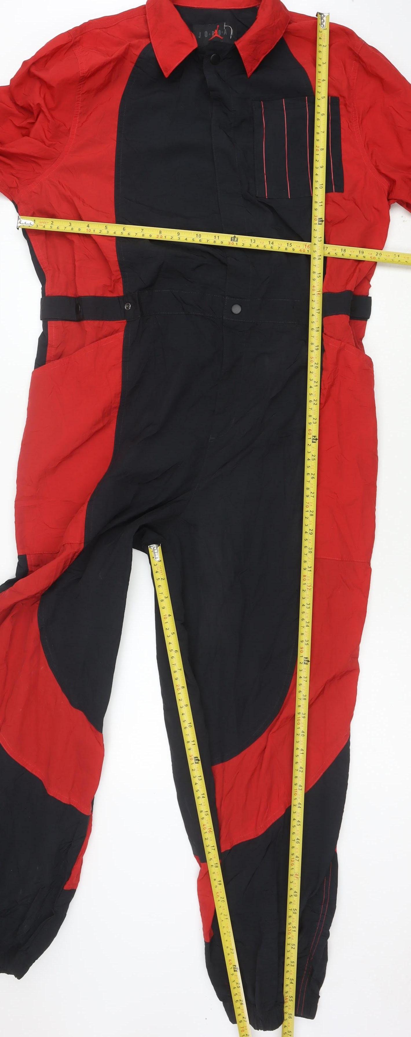 Jordan Mens Black Red XL 90s Colourblock Track Pants