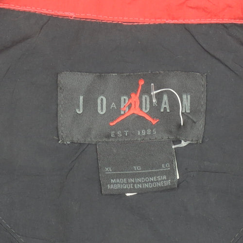 Jordan Mens Black Red XL 90s Colourblock Track Pants