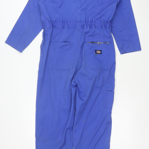 Dickies Men's Blue Redhawk Workwear Coveralls L Twill Zip Pockets