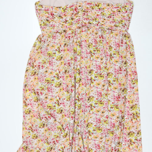 Marks and Spencer Women's Multicoloured Floral Halter Maxi Dress Size 22