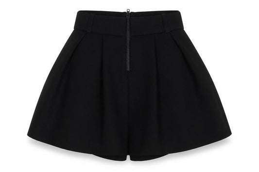 The Kooples Women's Black Skater Skirt Size 6 High Waist Zip