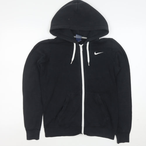 Nike Women’s Black Full Zip Hoodie Size S Relaxed Fit Cotton Blend