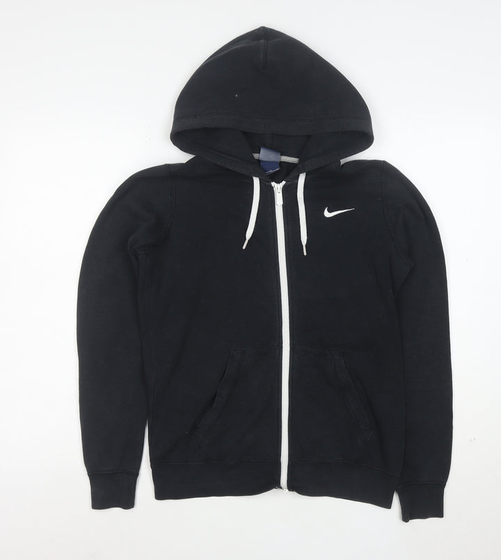Nike Women’s Black Full Zip Hoodie Size S Relaxed Fit Cotton Blend