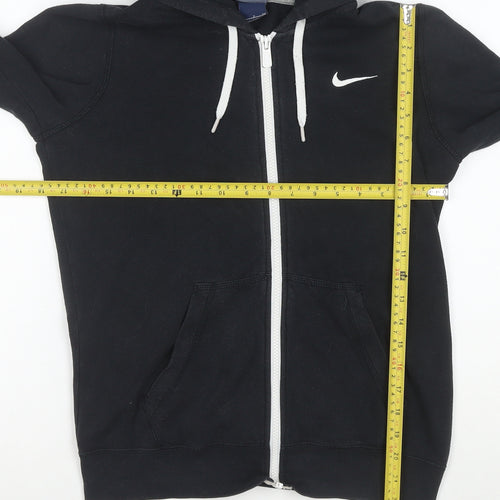 Nike Women’s Black Full Zip Hoodie Size S Relaxed Fit Cotton Blend