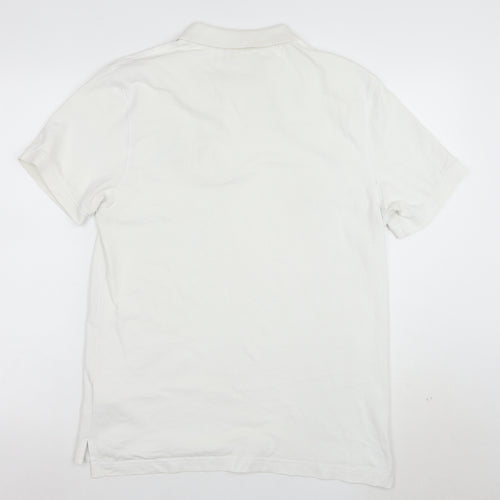 Kenzo Men's White Cotton Logo Polo Shirt Size M