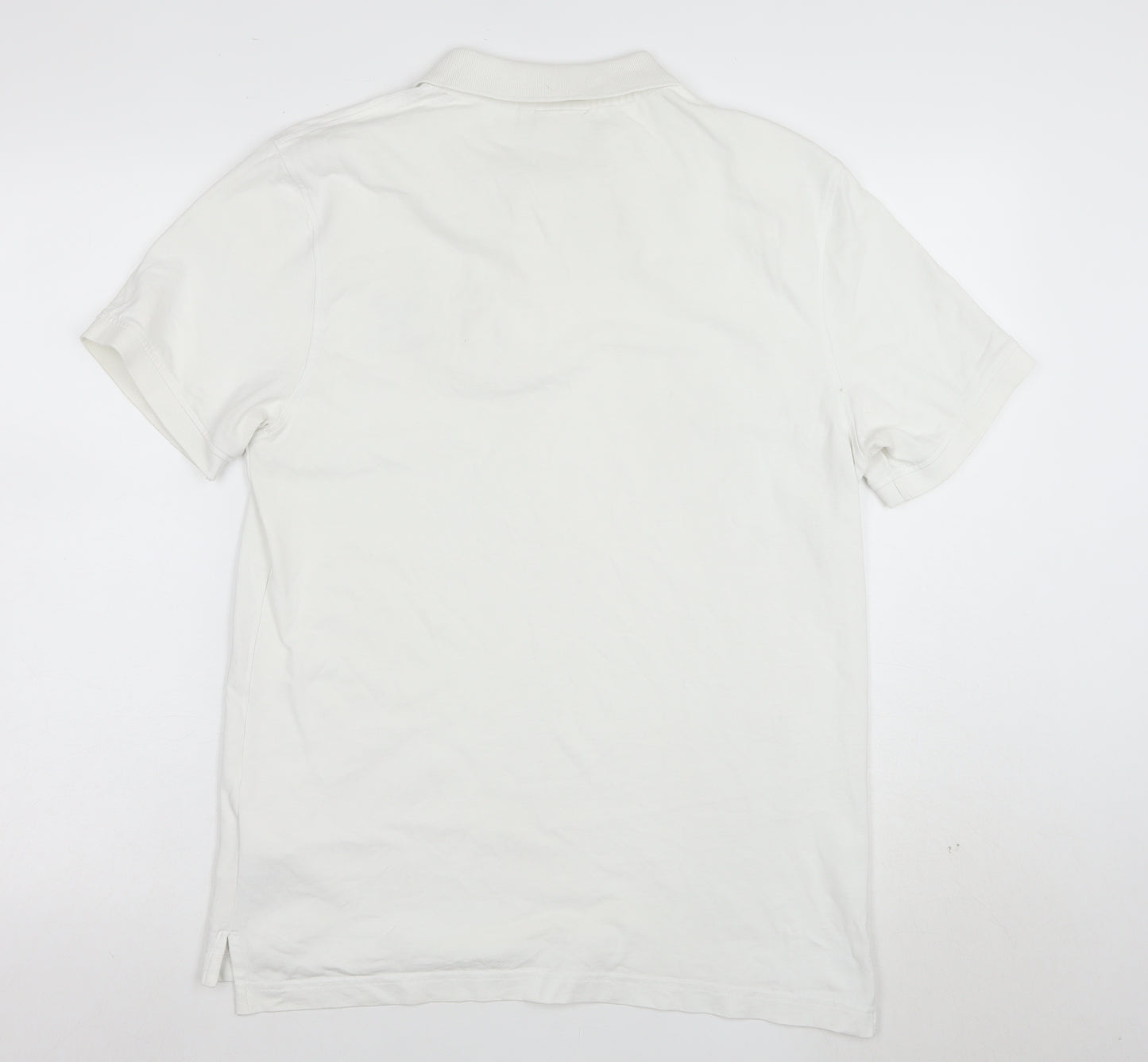 Kenzo Men's White Cotton Logo Polo Shirt Size M