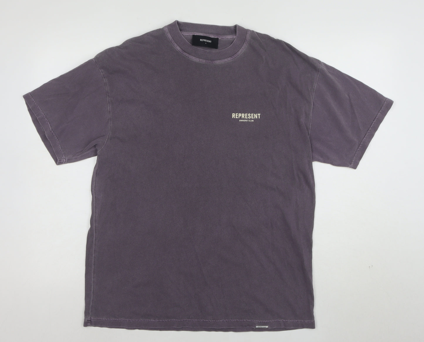Represent Men's Purple Graphic Cotton T-Shirt Size S