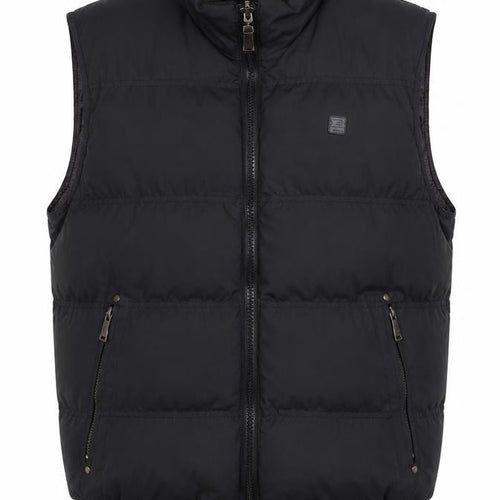 Finest Urban OBJ Men's Black Puffer Waistcoat Gilet M Polyester Zip