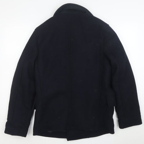 Abercrombie & Fitch Men's Black Wool Pea Coat Size M